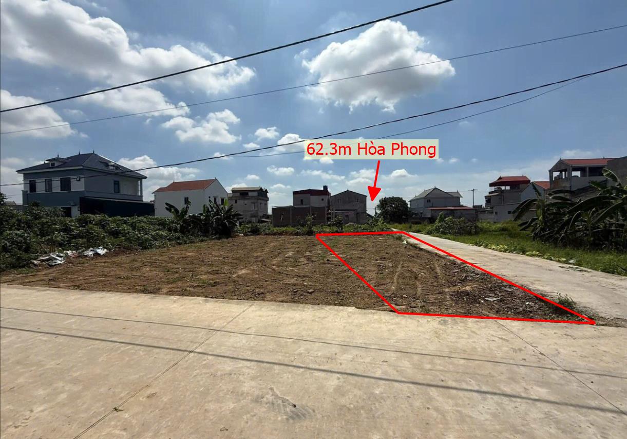 Hình ảnh Bán Lô Đất 62.3m Tại Hòa Phong Mỹ Hòa Ô Góc 2 Mặt Tiền Bám Đường Bê Tông Dân Cư Đông Đúc Thân Thiên Giá ĐẦu Tư