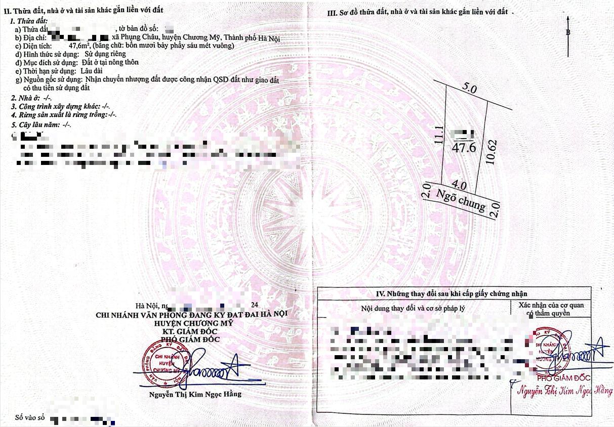 Hình ảnh Bán Đất Full Thổ Cư 47.6m Tại Phụng Châu Sát Trục Chính Kinh Doanh Liên Huyện Giá Chỉ Vài Tỷ