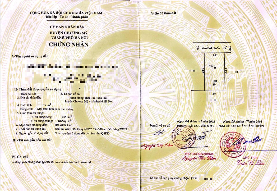 Hình ảnh Bán Thửa Đất 105m Tại Trần Phú Ô Tô Đỗ Tận Đất Gần Trục Chính Kinh Doanh Liên Xã 