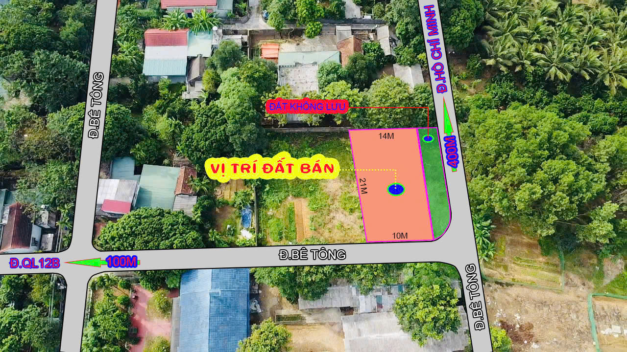 Hình ảnh Bán Lô Đất 252m Full Thổ Cư cách Ql12b 100m Cách Đường HCM 500m Dân Cư Đông Đúc Đầy Đủ Tiện Ích