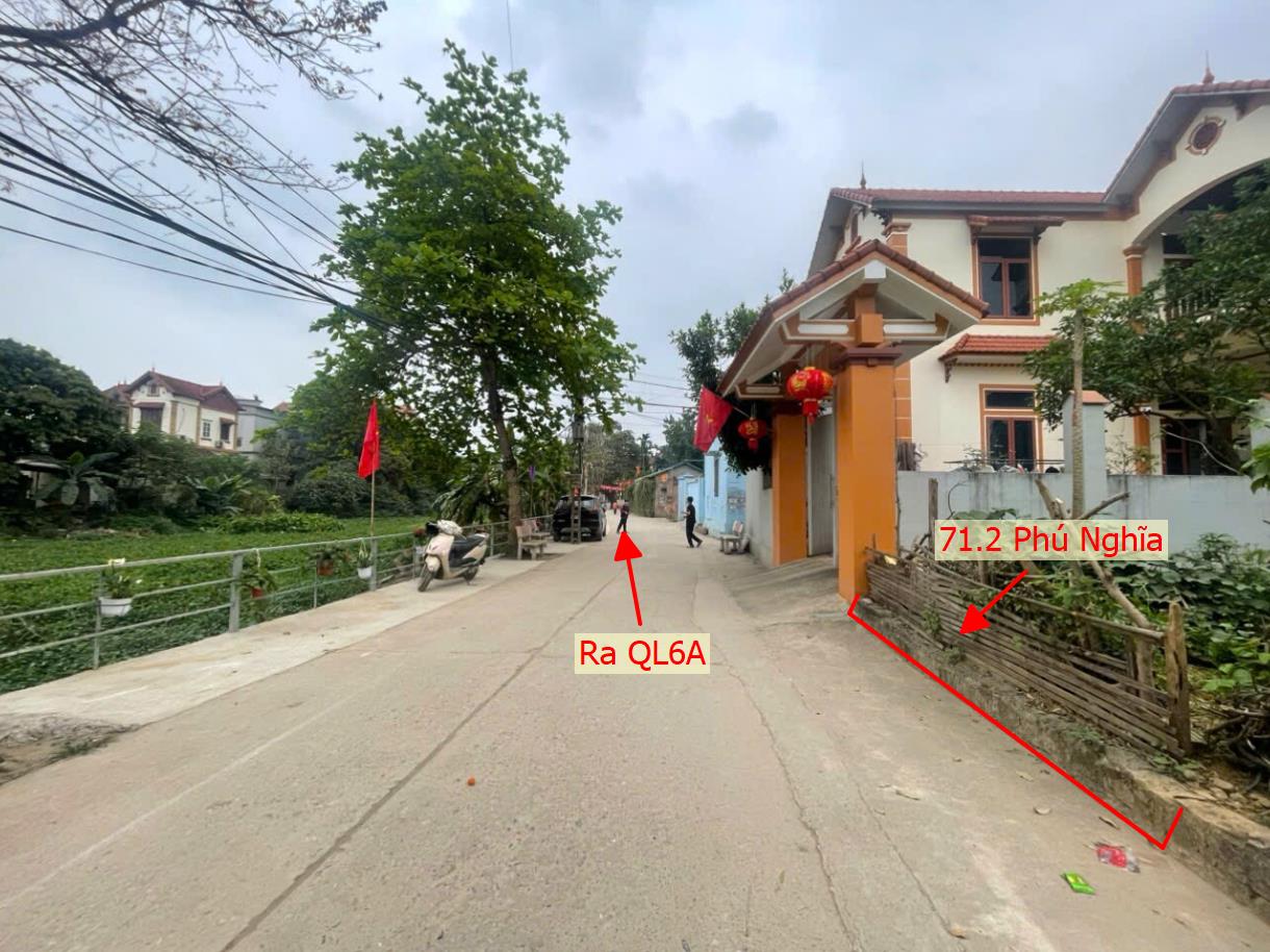 Hình ảnh Bán Thửa Đất 71.2m Tại Phú Nghĩa Đường Ô Tô Tránh Sát QL6A Đang Mở Rộng - Đất Phân Lô Phú Nghĩa 