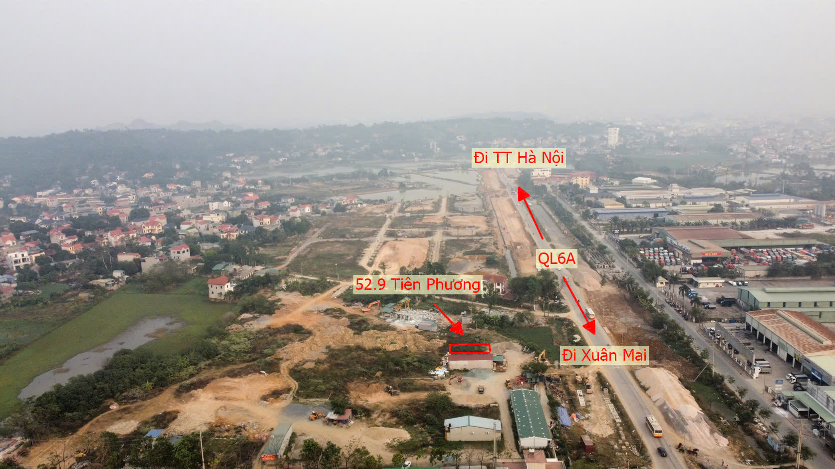 Hình ảnh Bán Thửa Đất 52.9m Tại Tiên Phương - Đất Dịch Vụ Tiên Phương Sát QL6A Đang Mở Rộng