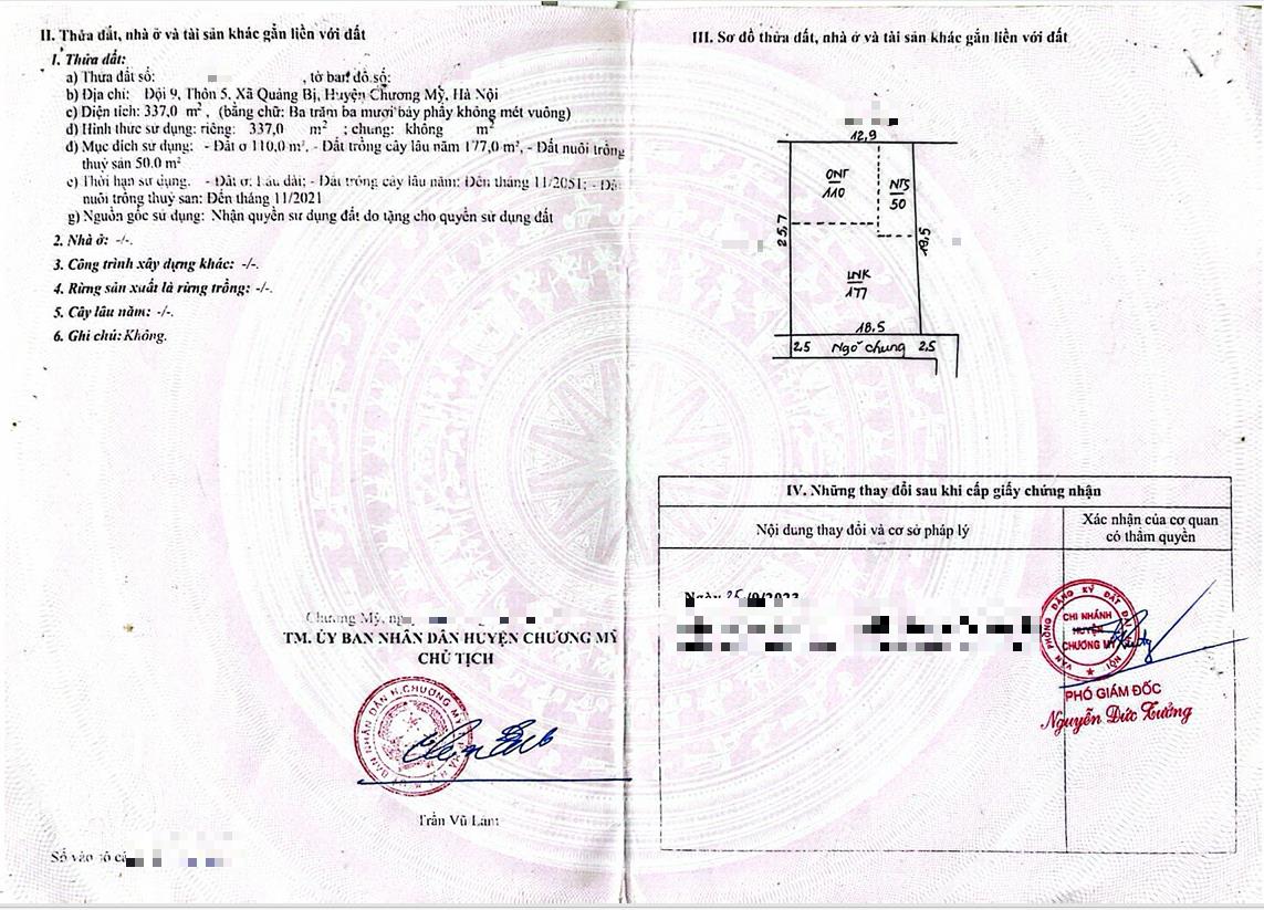 Hình ảnh Bán Thửa Đất 337m Tại Quảng Bị Sát Mặt Đường Kinh Doanh TL419 Giá Chỉ Vài Tỷ