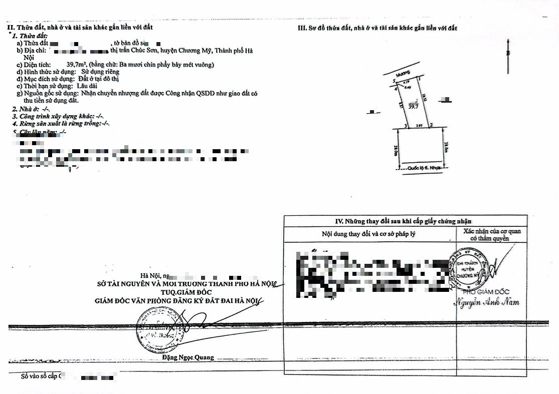 Hình ảnh Bán Thửa Đất 39.7m Tại Chúc Sơn Mặt Đường Kinh Doanh QL6A Gần Trung Tâm Hành Chính Huyện Cũ