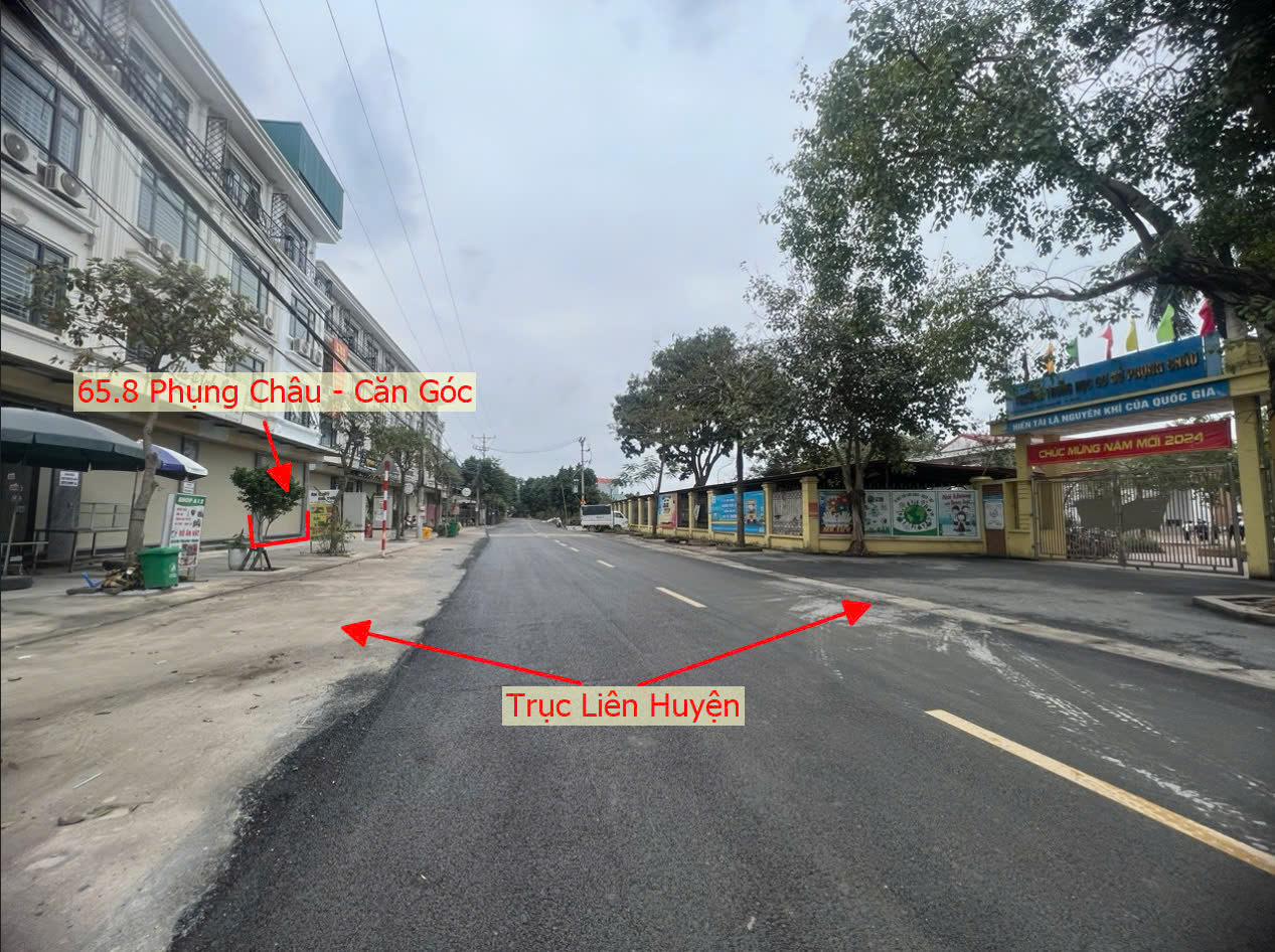 Hình ảnh Bán Căn Góc 4 Tầng Bám Mặt Đường Kinh Doanh Liên Huyện Đối Diện Trường Học Các Cấp Tại Phụng Châu