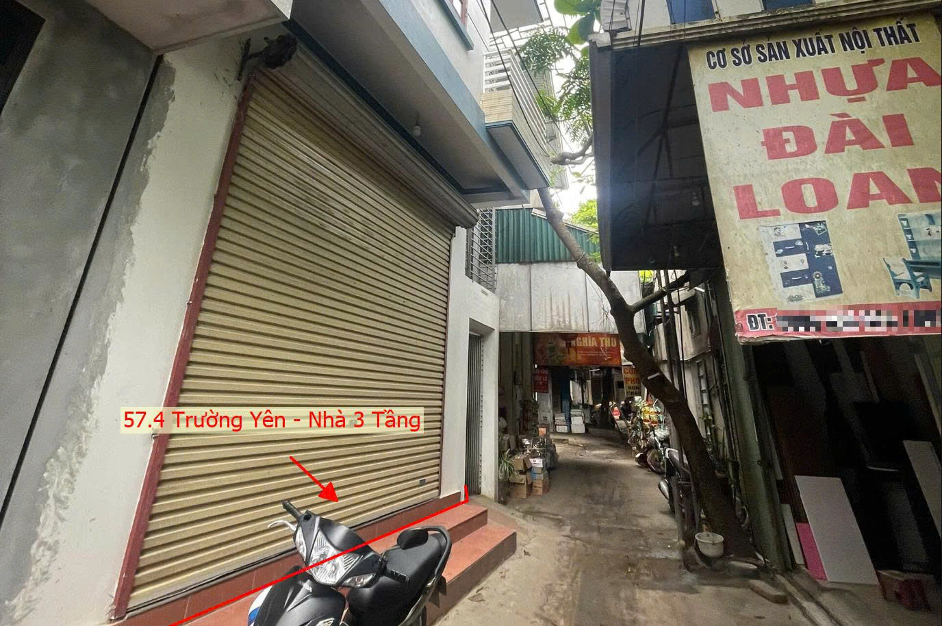 Hình ảnh Bán Nhà 3 Tầng 2 Mặt Ngõ 57.4m Ngay Trung Tâm Phố Chợ Tại Trường Yên Gần QL6A Đang Mở Rộng 