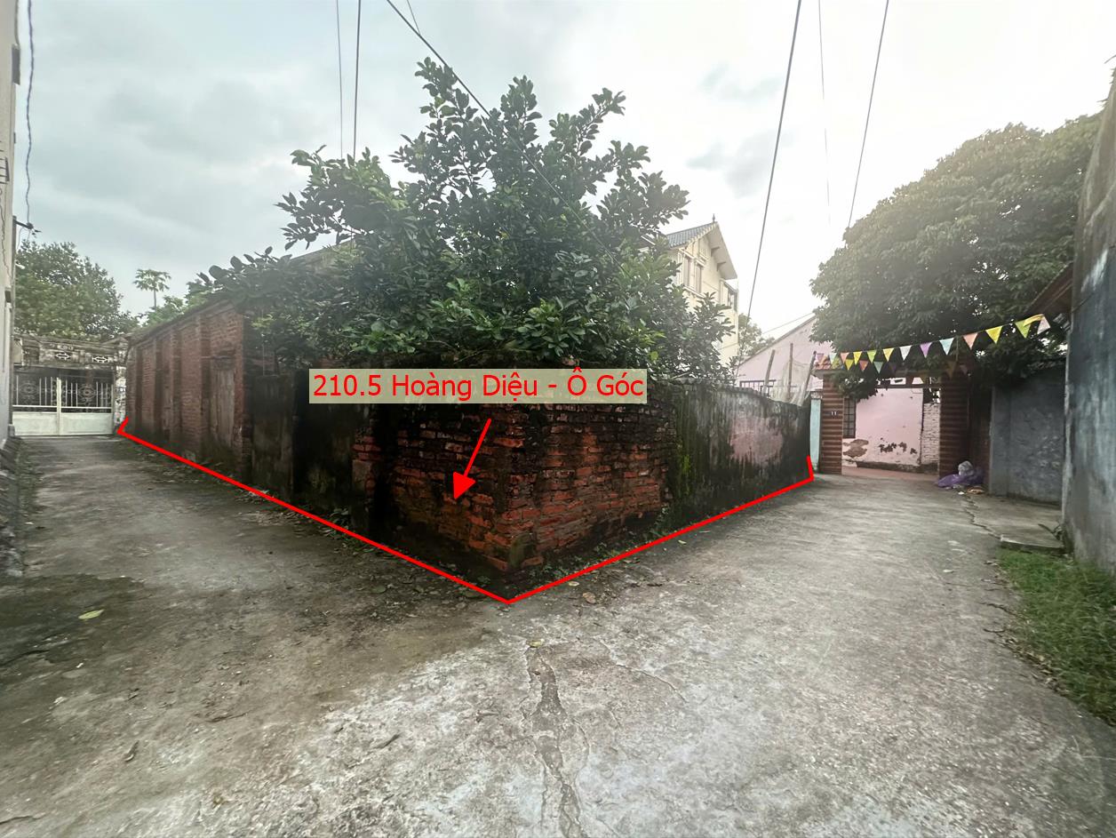 Hình ảnh Bán Lô Góc 2 Mặt Tiền Full Thổ Cư 210.5m Tại Hoàng Diệu Ô Tô Đỗ Tận Đất Gần Trục Kinh Doanh Liên Xã