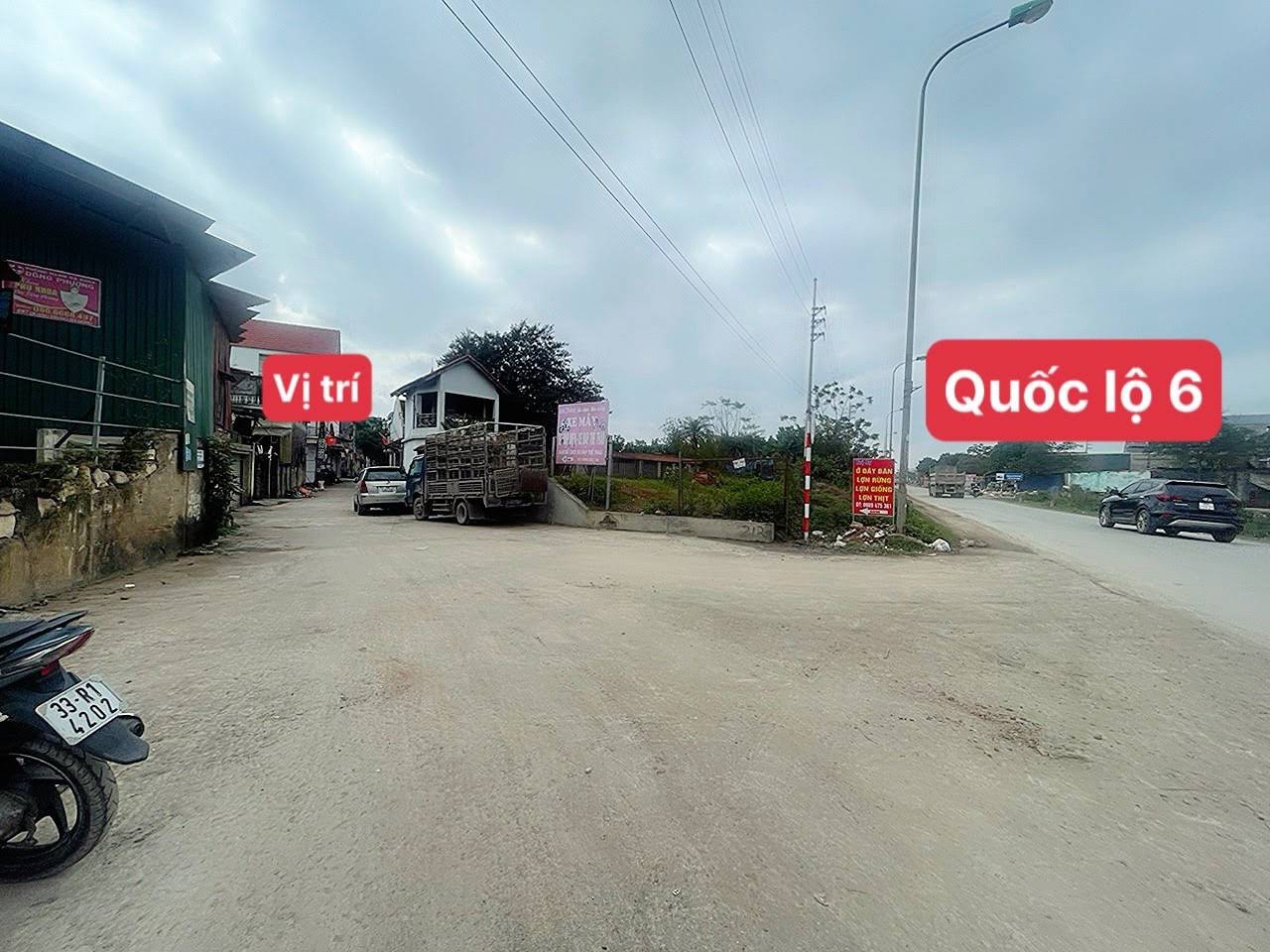 Hình ảnh Bán Lô Góc 2 Mặt Tiền Full Thổ Cư Ngay Sát QL6A Tại Trường Yên Chương Mỹ