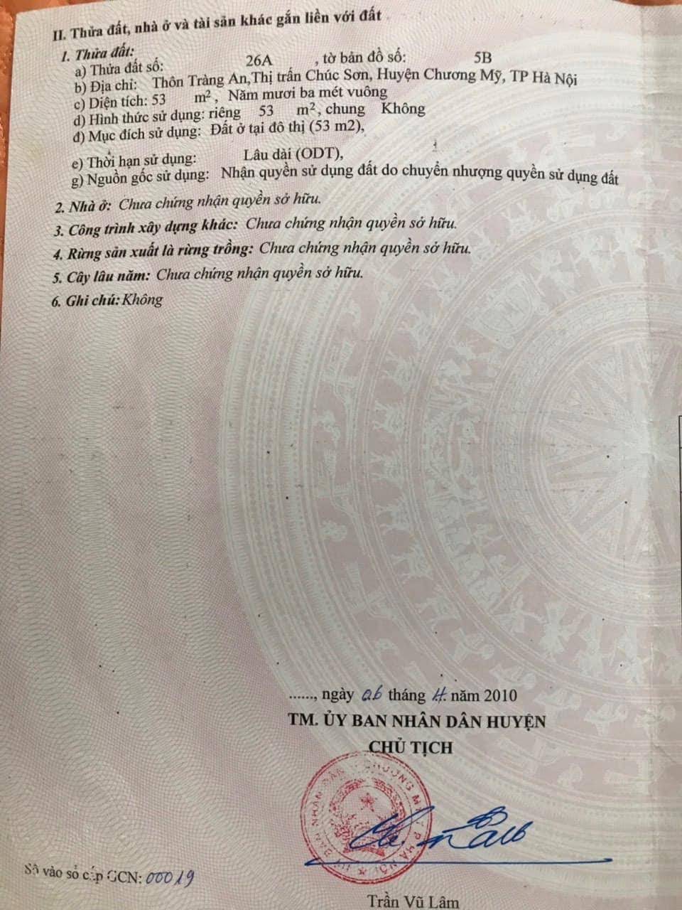 Hình ảnh Bán Đất Full Thổ Cư Thị Trấn Chúc Sơn Giáp Quận Hà Đông