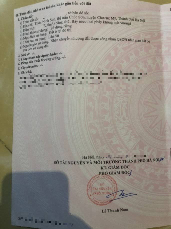 Hình ảnh Bán Đất Full Thổ Cư Ô Tô Vào Tận Đất Tại Thị Trấn Chúc Sơn Chương Mỹ 