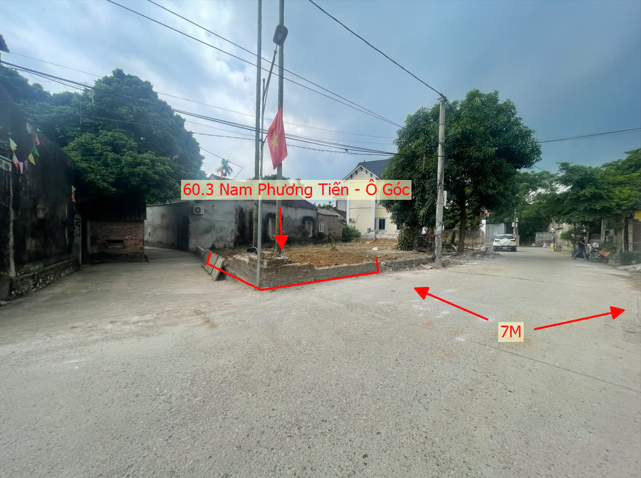 Hình ảnh Bán Lô Góc 2 Mặt Tiền 60.3M Tại Nam Phương Tiến Mặt Đường Kinh Doanh Sát Trục Liên Xã Giá Chưa Đến Tỷ 