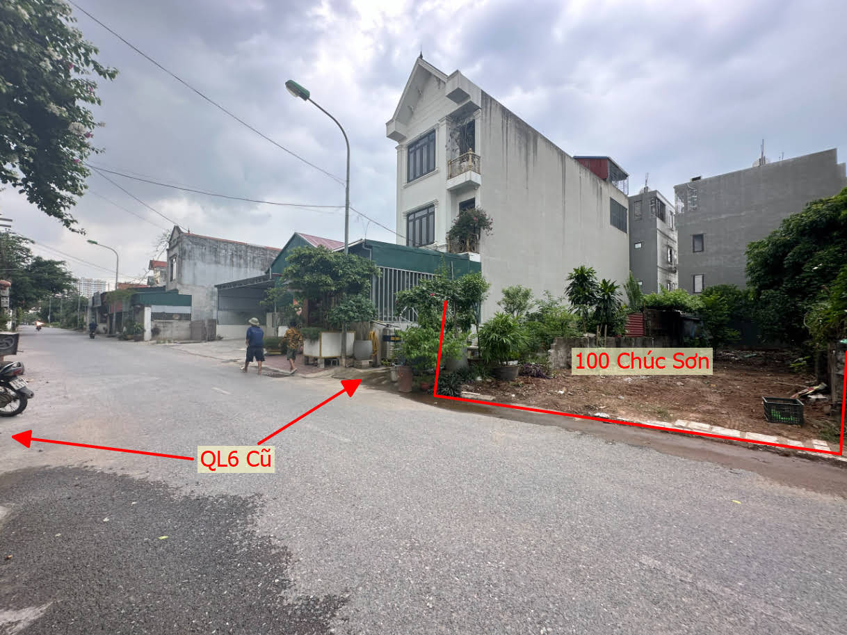 Hình ảnh Bán Đất Full Thổ Cư Bám Mặt Đường Liên Huyện QL6 Cũ Tại Thị Trấn Chúc Sơn