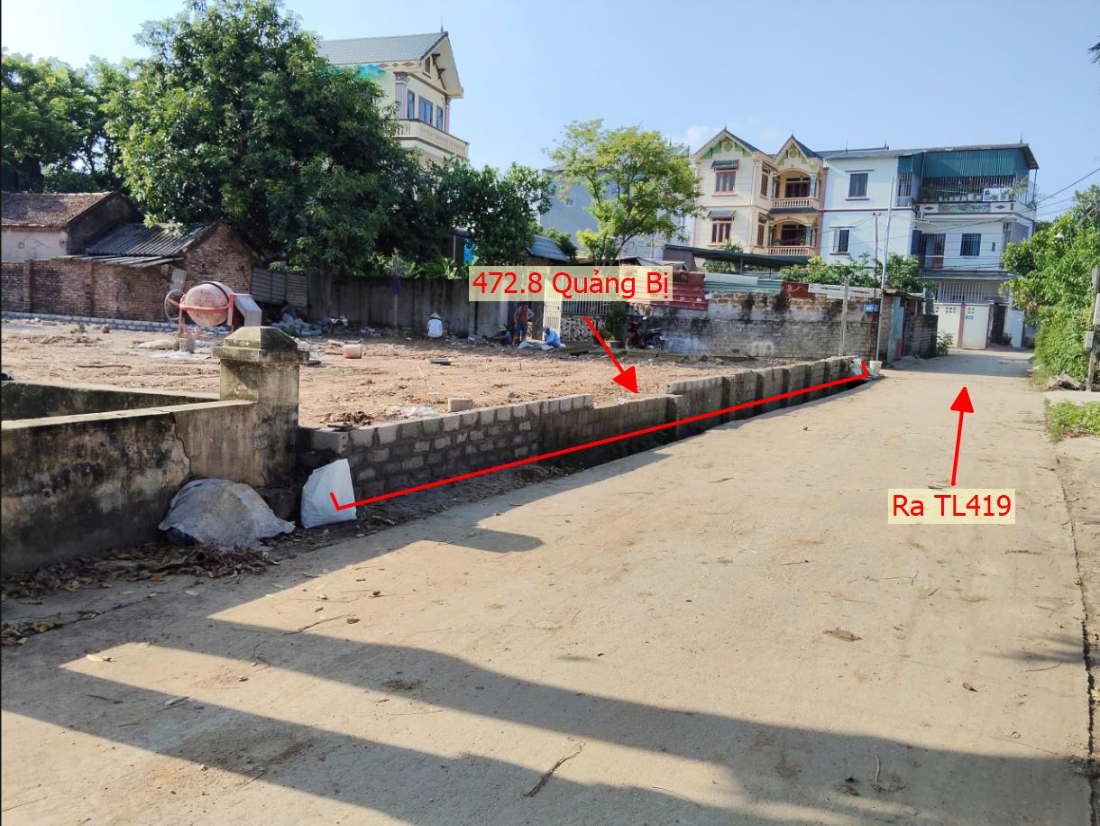 Hình ảnh Bán Lô Góc 2 Mặt Tiền 478.5m Tại Quảng Bị Ô Tô Đỗ Tận Đất Gần Mặt Đường Kinh Doanh TL419