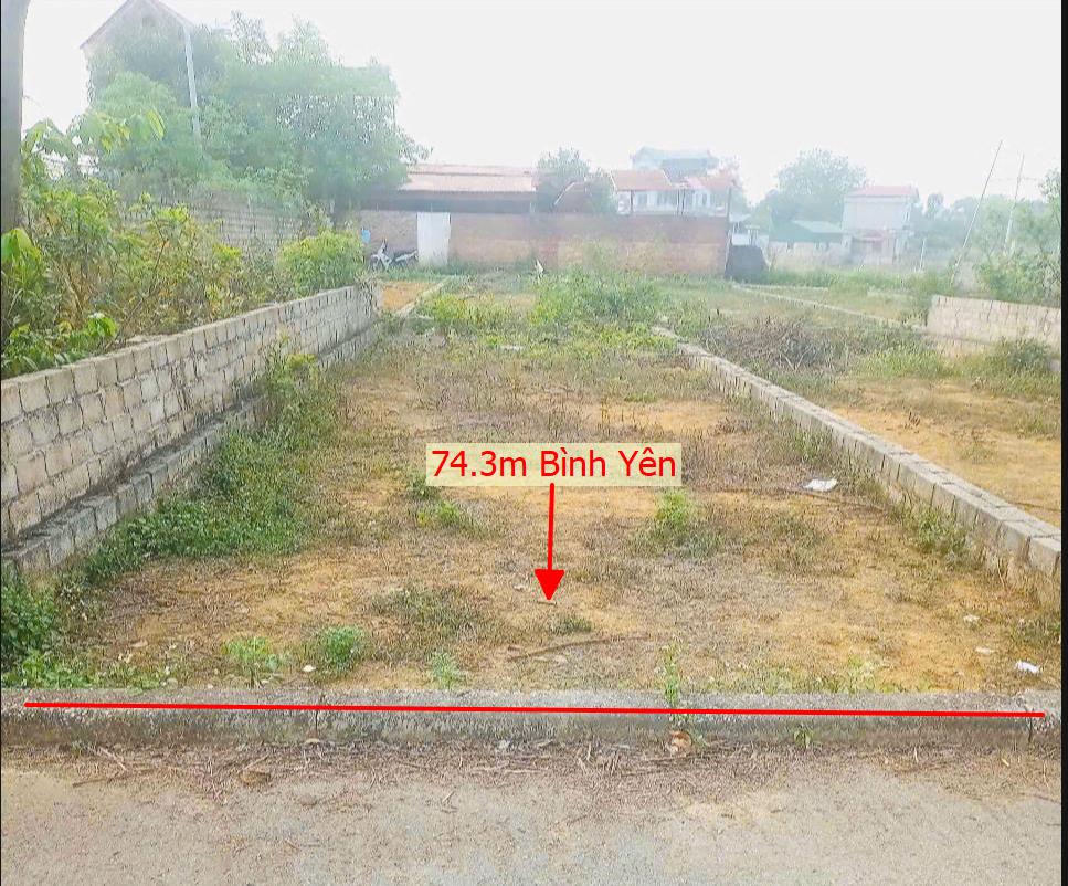 Hình ảnh Bán Lô Đất 74.3m Tại Bình Yên Thạch Thất Bám Đường Bê Tông Ô Tô Vào Tận Đất Dân Cư Đông Đúc Đầy Đủ Tiện Ích Xung Quanh Giá Đầu Tư