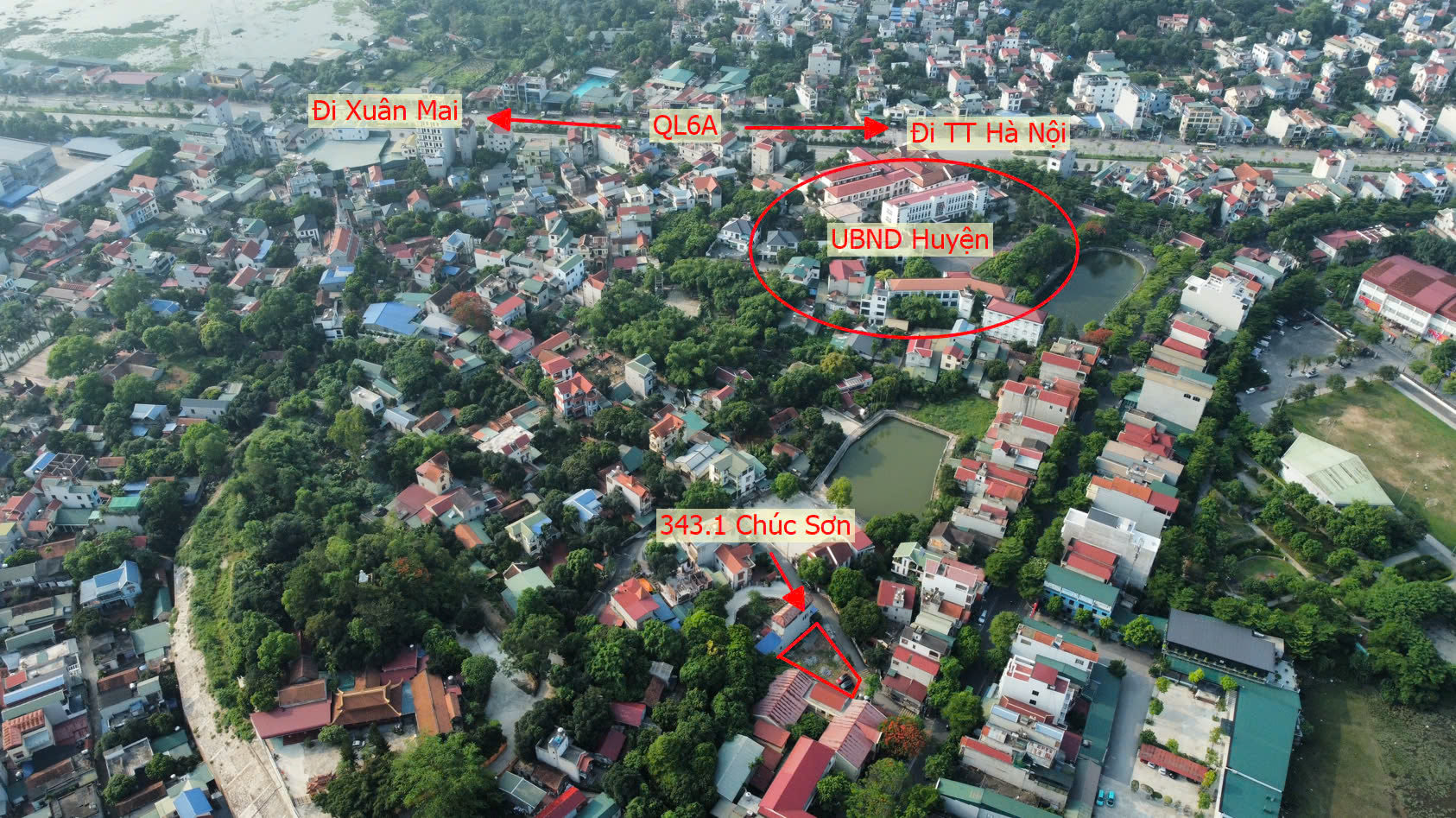 Hình ảnh Bán Đất Chúc Sơn Đường Ô Tô Tránh Sát Mặt Đường Kinh Doanh Ngay Trung Tâm Thương Mại Thị Trấn Chúc Sơn