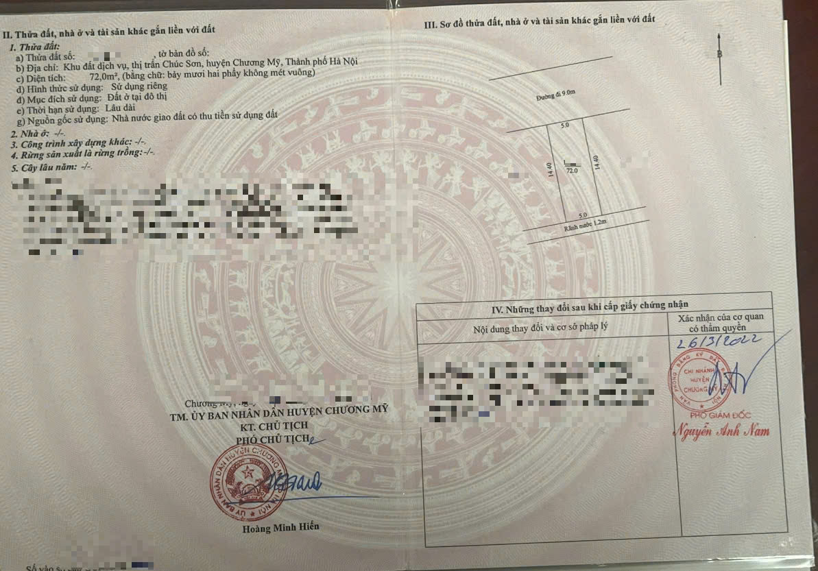 Hình ảnh Bán Nhà Cấp 4 Thuộc Khu Đất Dịch Vụ Ngay Trung Tâm Thị Trấn Chúc Sơn Gần Mặt Đường QL6A 