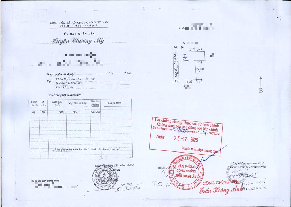 Hình ảnh Bán Đất Full Thổ Cư 329m Tại Trần Phú Ô Tô Đỗ Tận Đất Sát Trục Kinh Doanh Liên Xã 
