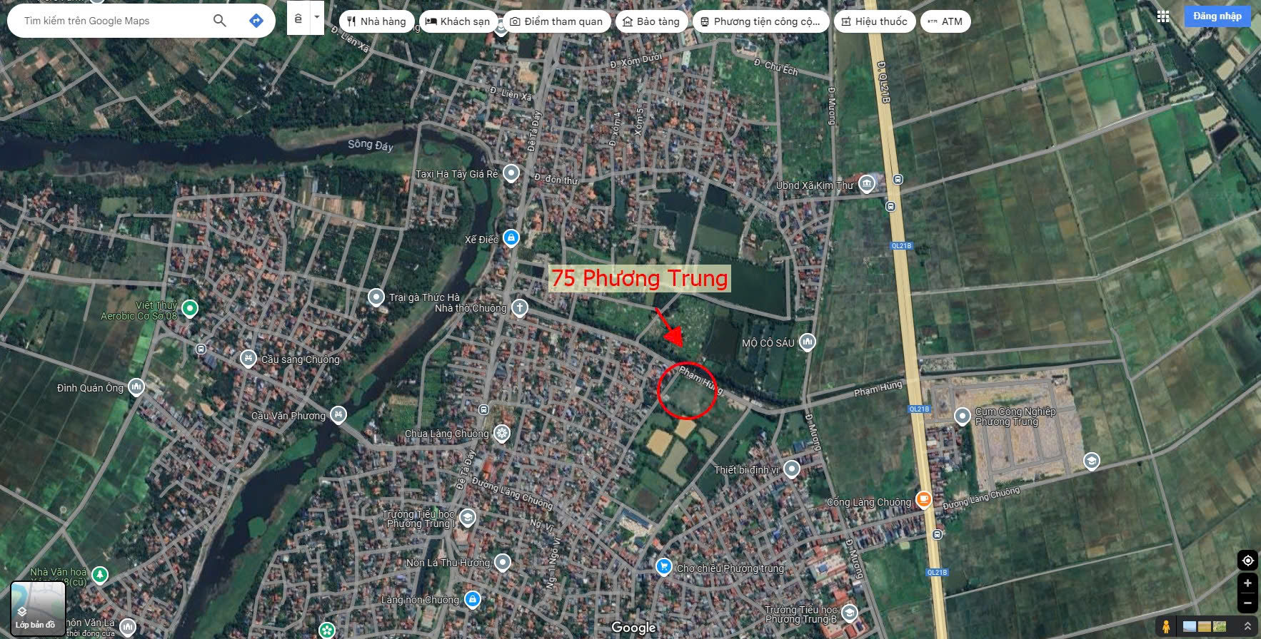 Hình ảnh Bán Đất Đấu Giá Khu Trằm Sen Phương Trung Sát Mặt Đường Kinh Doanh QL21B 