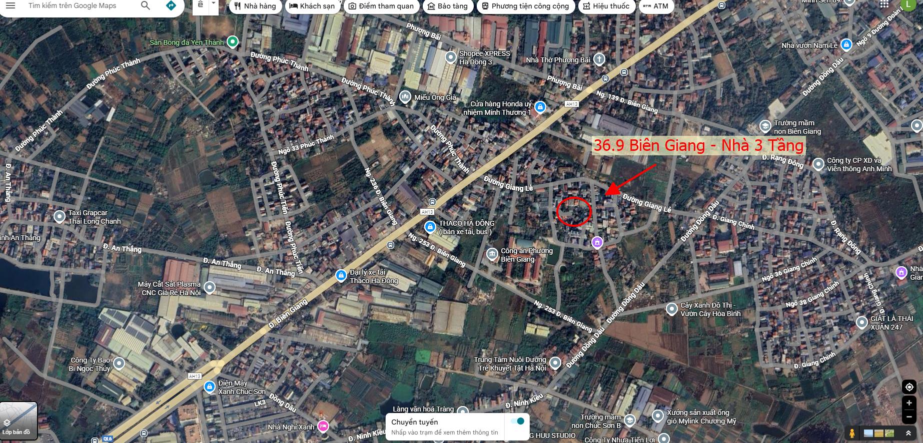 Hình ảnh Bán Nhà 3 Tầng 36.9m Tại Biên Giang Sát Trục Kinh Doanh Ngay Gần QL6A Đang Triển Khai Mở Rộng