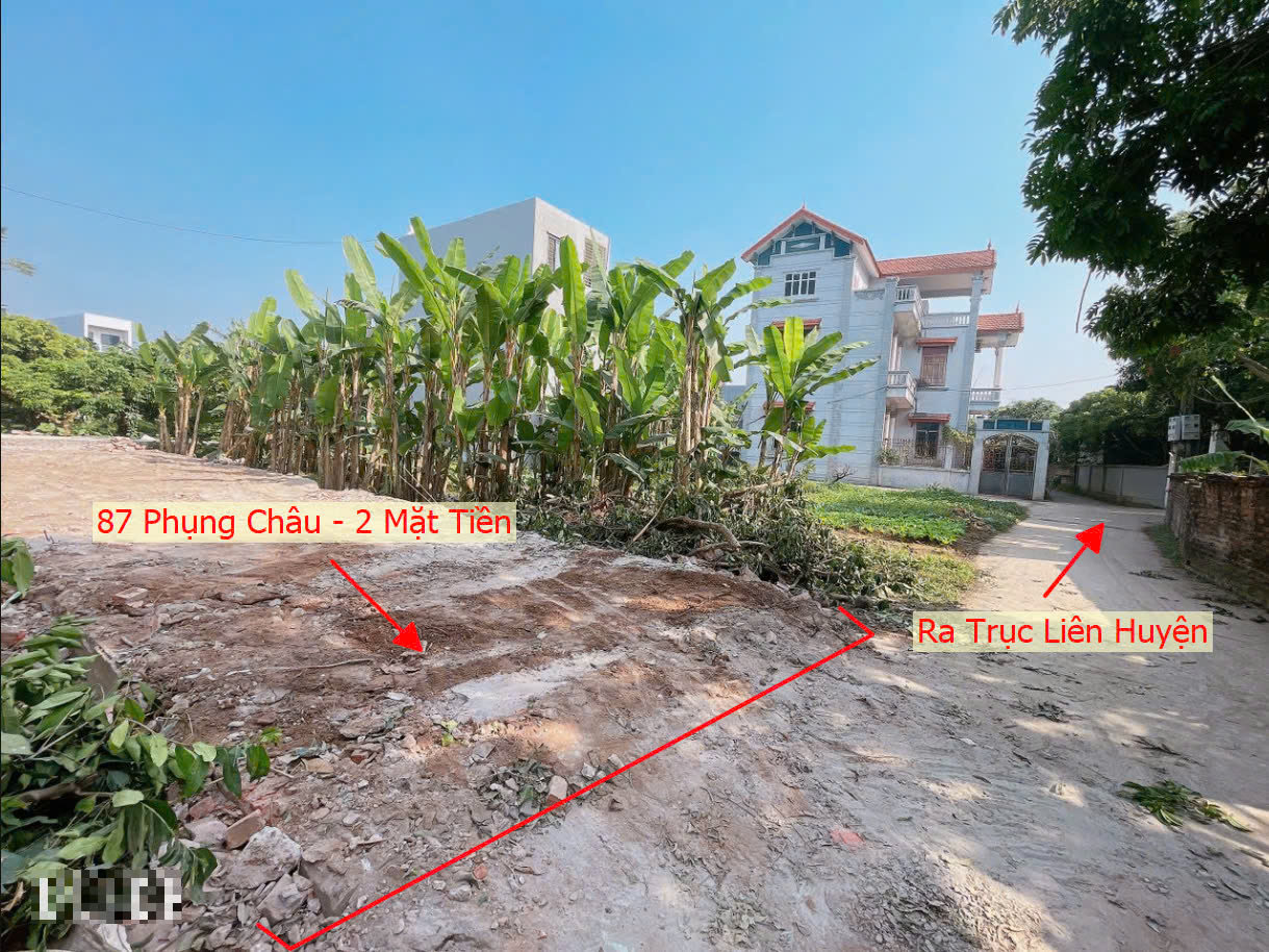 Hình ảnh Bán Đất 2 Mặt Tiền Ô Tô Vào Tận Đất Sẵn Nhà Cấp 4 Tại Phụng Châu Sát Trục Kinh Doanh Liên Huyện 