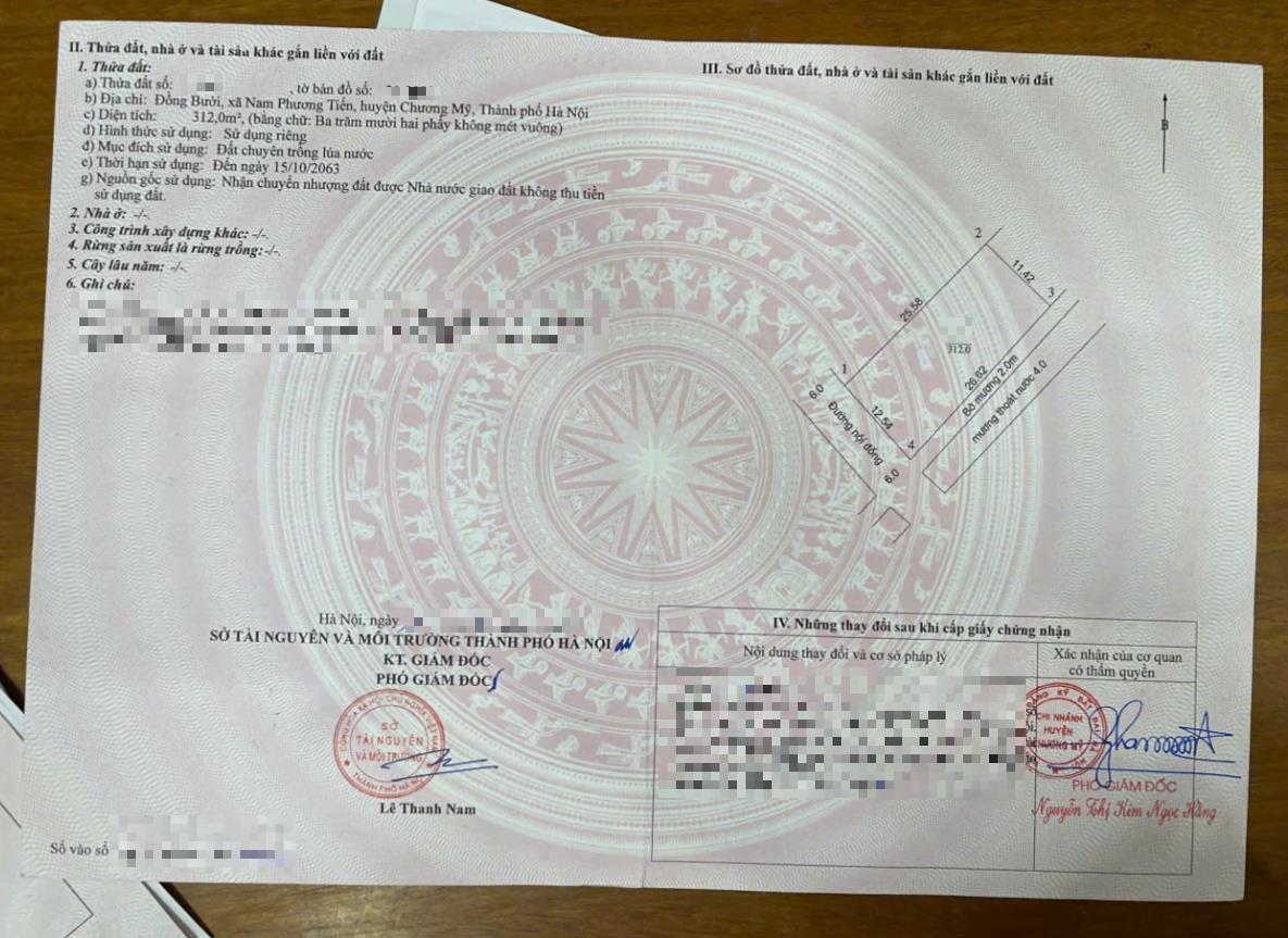 Hình ảnh Bán Lô Góc 2 Mặt Thoáng 312m Tại Nam Phương Tiến Đường Thông Ô Tô Sát Trục Chính Kinh 