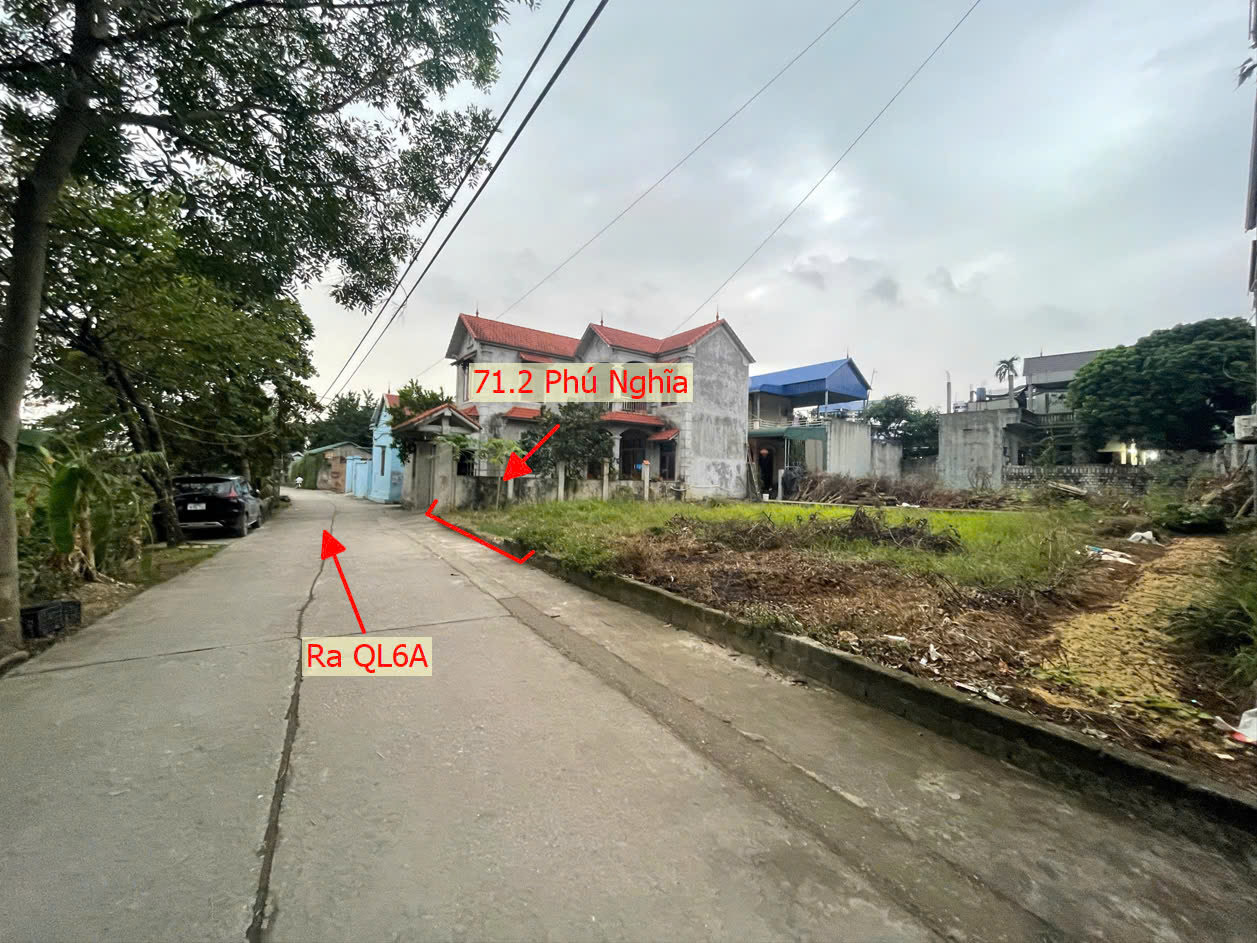 Hình ảnh Bán Thửa Đất 71.2m Tại Phú Nghĩa Đường Ô Tô Tránh Sát QL6A Đang Mở Rộng - Đất Phân Lô Phú Nghĩa 