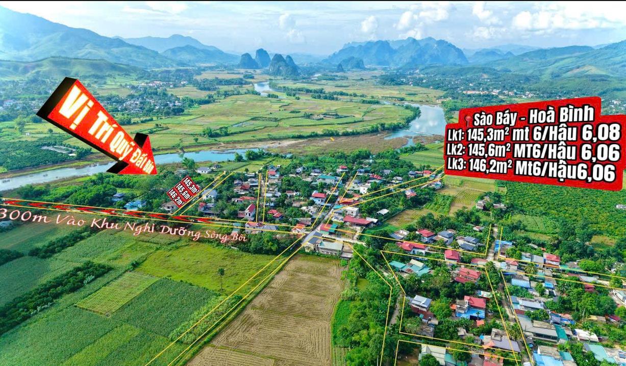 Hình ảnh Bán Lô Đất 145.3m Tại Nam Thượng Kim Bôi Bám Đường Bê Tông Ô Tô Vào Tận Đất Dân Cư Đông Đúc Thân Thiện  View Sông Thoáng Mát Giá Đầu Tư