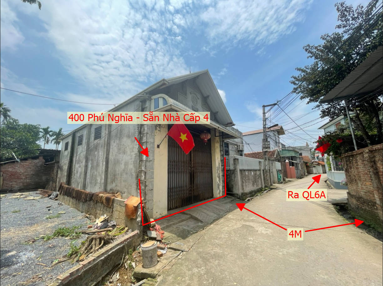 Hình ảnh Bán Đất Phú Nghĩa Sẵn Nhà Cấp 4 Ô Tô Vào Tận Đất Gần KCN Phú Nghĩa & QL6A