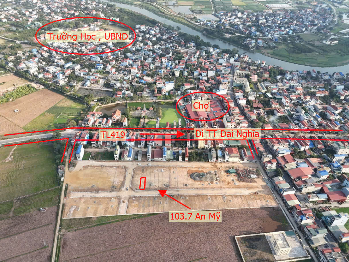 Hình ảnh Đất Đấu Giá Khu Đồng Chùa Xã An Mỹ Đường Ô Tô Tránh Sát Mặt Đường Kinh Doanh TL419 