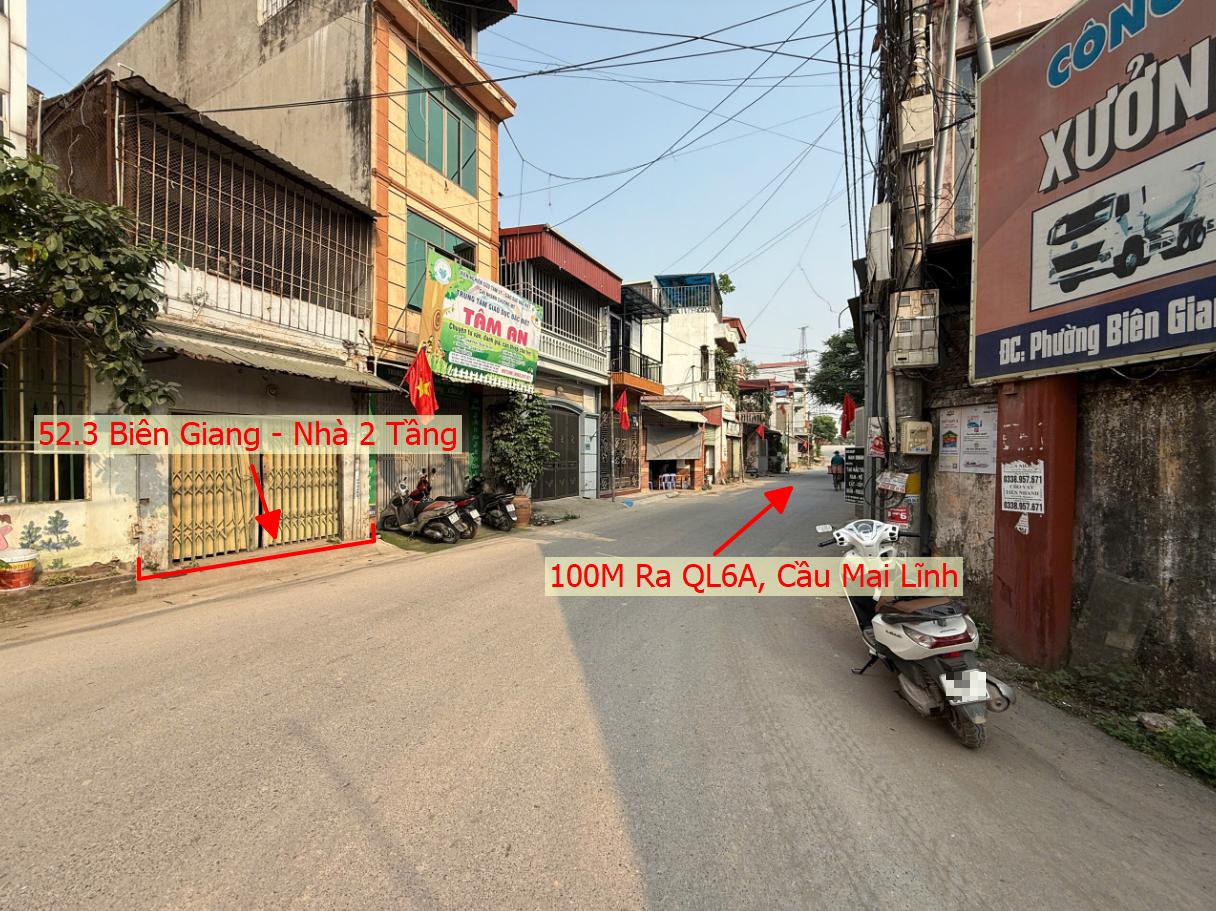 Hình ảnh Bán Nhà 2 Tầng Mặt Đường Kinh Doanh 52.3m Tại Biên Giang Ngay Sát QL6A, Cầu Mai Lĩnh Đang Mở Rộng