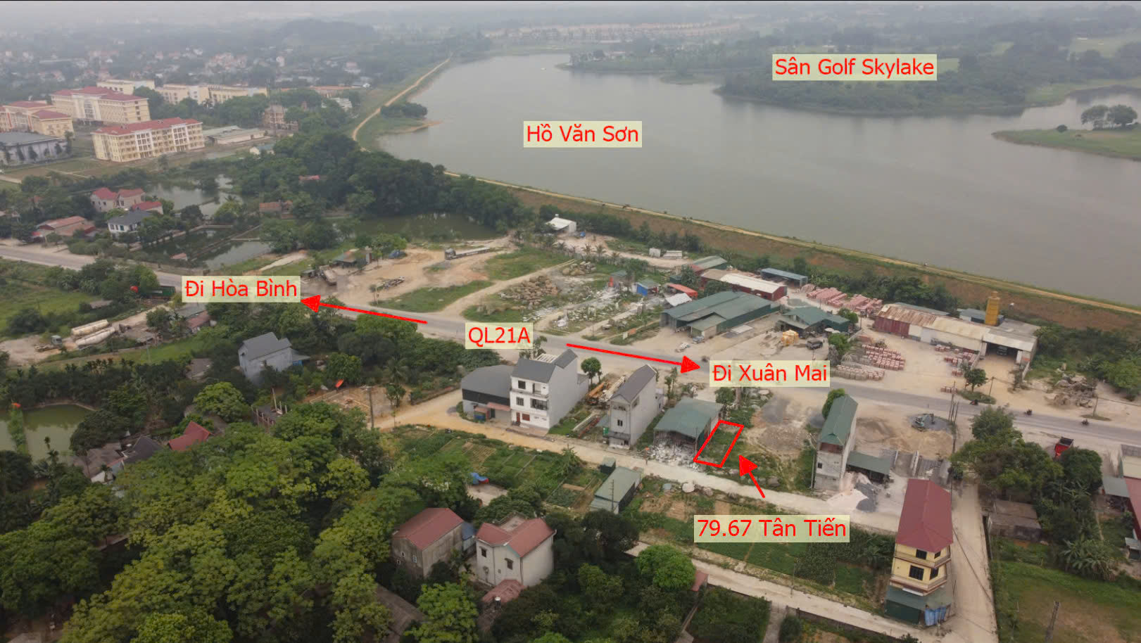 Hình ảnh Đất Đấu Giá Khu Kiến Trúc Xã Tân Tiến Bám Mặt Đường QL21A Đối Diện Hồ Văn Sơn Khu Nghỉ Dưỡng Skylake