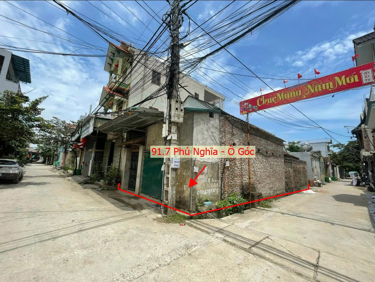 Hình ảnh Bán Lô Góc 3 Mặt Thoáng 91.7m Tại Phú Nghĩa Sẵn Nhà Cấp 4 Bám Trục Kinh Doanh Gần QL6A