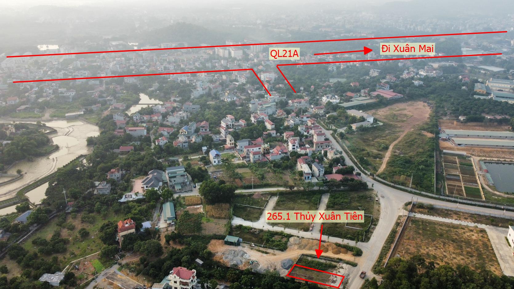 Hình ảnh Bán Lô Góc 2 Mặt Thoáng 265.1m Tại Thủy Xuân Tiên Đường Ô Tô Tránh Sát Trục Liên Xã Ngay Gần QL21A 