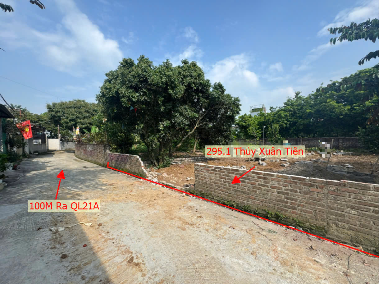 Hình ảnh Bán Thửa Đất 295.1m Tại Thủy Xuân Tiên Gần QL21A Ngay Sau Nhà Máy Bê Tông Xuân Mai