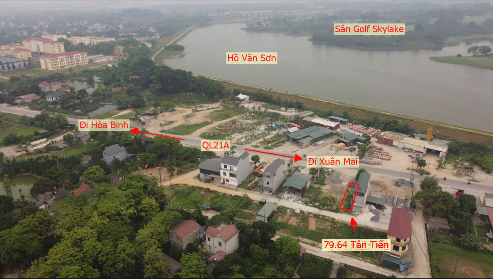 Hình ảnh Đất Đấu Giá Khu Kiến Trúc Xã Tân Tiến Bám Mặt Đường QL21A Đối Diện Hồ Văn Sơn Khu Nghỉ Dưỡng Skylake