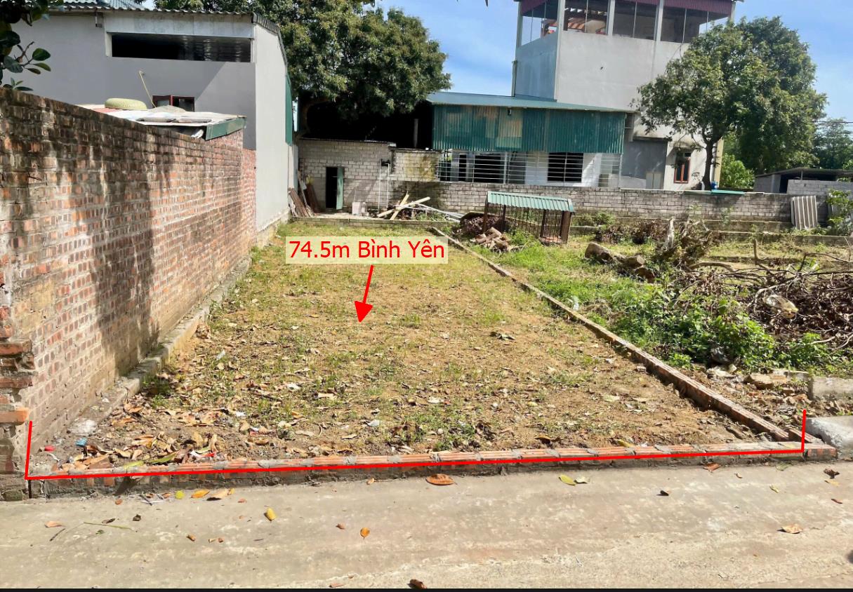 Hình ảnh Bán Lô Đất 74.5m Tại Bình Yên Thạch Thất Bám Đường Bê Tông Ô Tô Vào Tận Đất Dân Cư Đông Đúc Thân Thiện Giá Đầu Tư