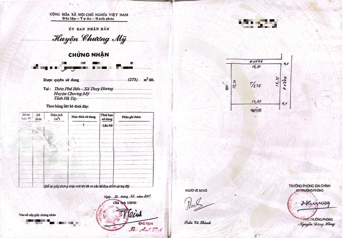 Hình ảnh Bán Lô Góc 2 Mặt Tiền 275m Tại Thụy Hương Full Thổ Cư Sát Trục Chính Kinh Doanh Liên Xã