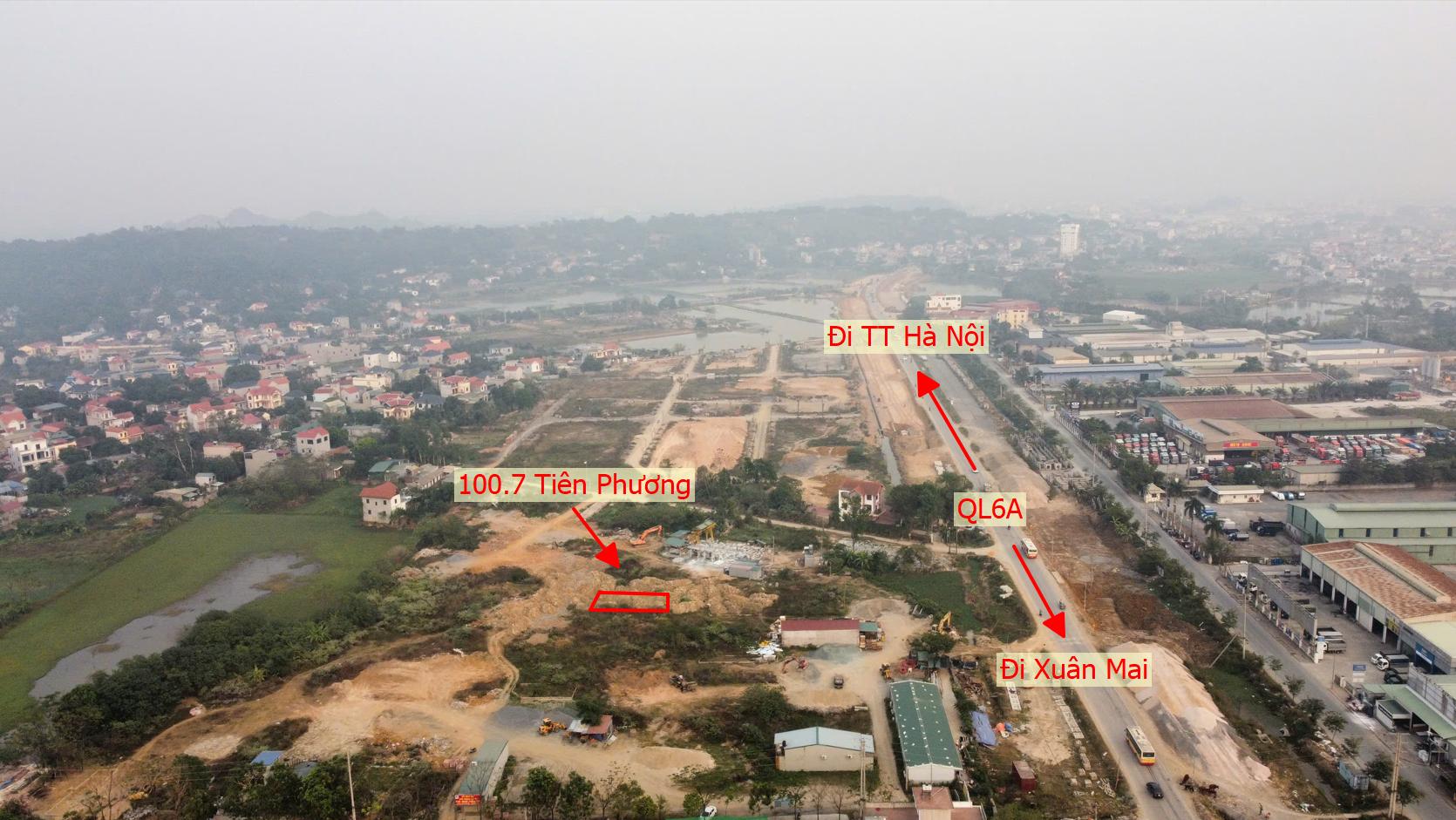 Hình ảnh Bán Đất Dịch Vụ Sơn Đồng Tiên Phương Sát Mặt Đường Kinh Doanh QL6A Đang Triển Khai Mở Rộng