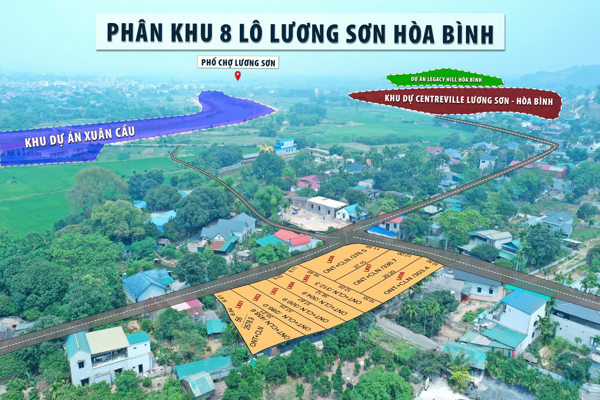 Hình ảnh Bán Đất Phân Lô Xã Tân Vinh Lương Sơn Ô Tô Đỗ Tận Đất Giáp Thị Trấn Lương Sơn 