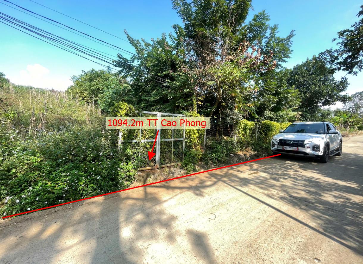 Hình ảnh Bán Lô Đất 1094.2m Tại Cao Phong Bám Đường Bê Tông Ô Tô Vào Tận Đất Dân Cư Đông Đúc Thân Thiện  CáCh QL6 200m Sổ Đỏ Páp Lý Rõ Ràng Giá Đầu Tư