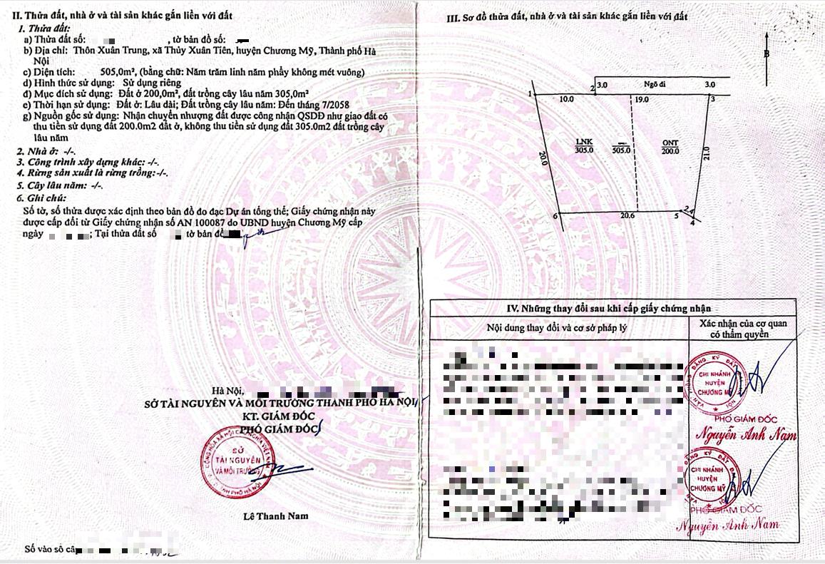 Hình ảnh Bán Thửa Đất 505m Tại Thủy Xuân Tiên Gần Trục Kinh Doanh Liên Xã Cách QL21A Chỉ Vài Trăm Mét