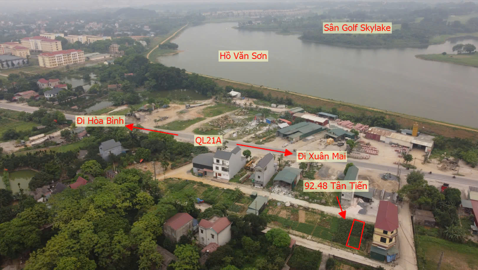 Hình ảnh Đất Đấu Giá Khu Kiến Trúc Xã Tân Tiến Làn 2 QL21A Đối Diện Hồ Văn Sơn Khu Nghỉ Dưỡng Sân Golf Skylake