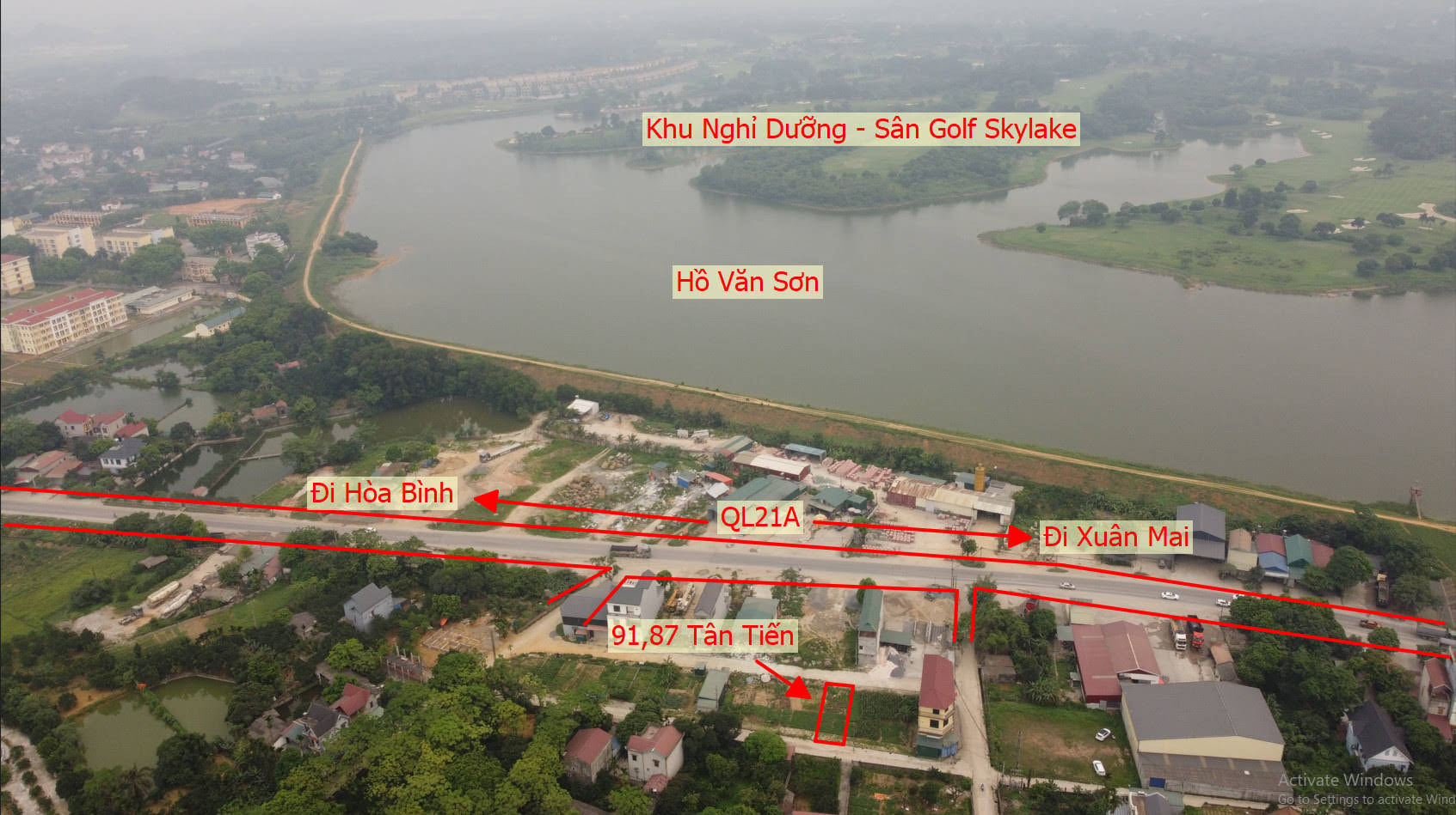 Hình ảnh Bán Đất 2 Mặt Tiền Tại Tân Tiến Ngay Sát QL21A Đối Diện Hồ Văn Sơn Sân Golf Sky Lake 