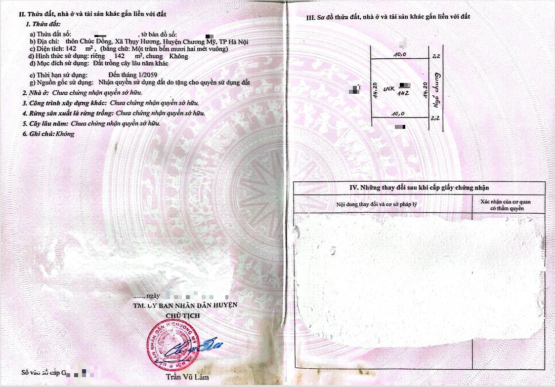 Hình ảnh Bán Thửa Đất 142m Tại Thụy Hương Sát Trục Chính Kinh Doanh Liên Xã Giá Chỉ Vài Tỷ