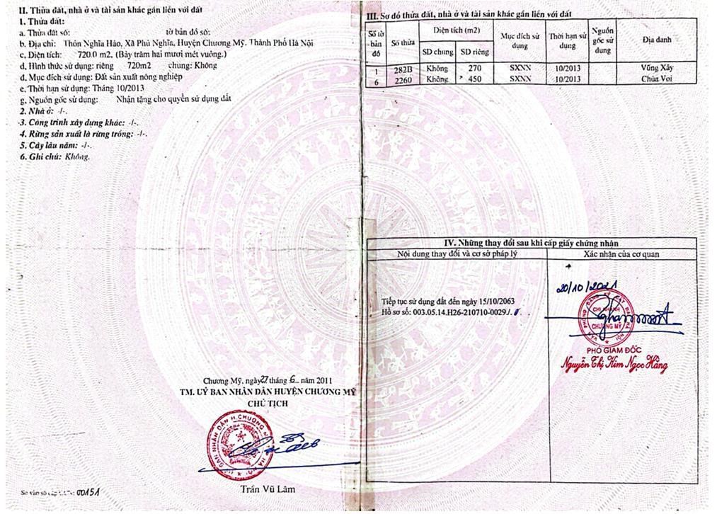 Hình ảnh Bán Thửa Đất 720m Tại Phú Nghĩa Sát Trục Chính Kinh Doanh Ngay Gần QL6A Đang Mở Rộng