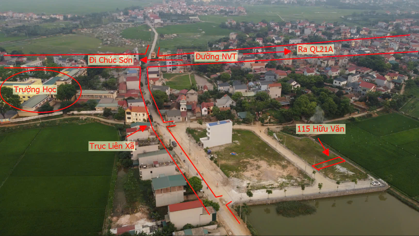 Hình ảnh Đất Đấu Giá Khu Mái Sau Xã Hữu Văn Đường Ô Tô Tránh Sát Trục Kinh Doanh Liên Xã 