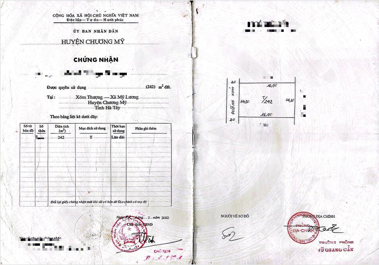 Hình ảnh Bán Đất Full Thổ Cư 242m Tại Mỹ Lương Ô Tô Đỗ Tận Đất Sát Trục Chính Kinh Doanh Liên Xã 