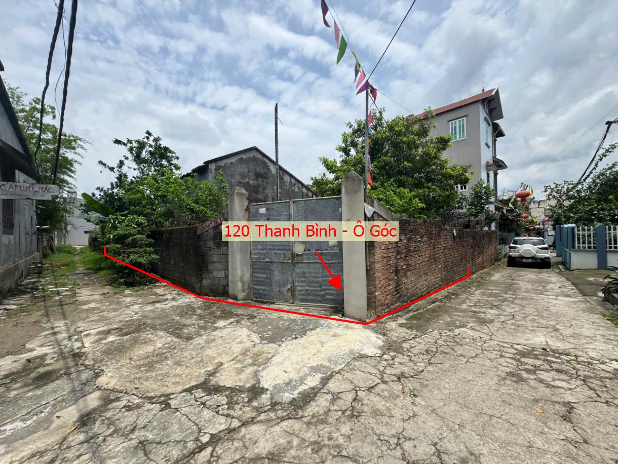 Hình ảnh Bán Lô Góc 2 Mặt Thoáng 120m Full Thổ Cư Tại Thanh Bình Ô Tô Đỗ Tận Đất Gần QL6A Đang Mở Rộng 