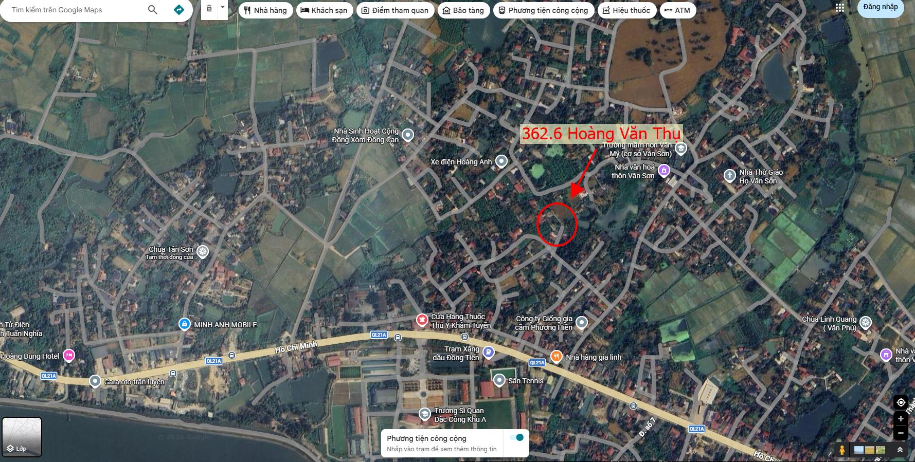 Hình ảnh Bán Thửa Đất 362.6m Tại Hoàng Văn Thụ Ngay Gần Mặt Đường Kinh Doanh QL21A Giá Chỉ Vài Triệu/m