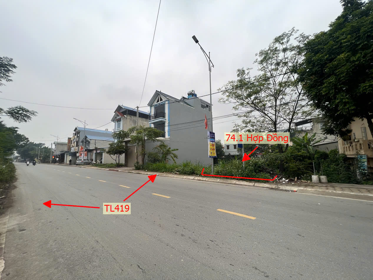 Hình ảnh Bán Đất Đấu Giá Khu Ao Ngò Xã Hợp Đồng Bám Mặt Đường Kinh Doanh TL419 Ngay Trung Tâm Xã Hợp Đồng